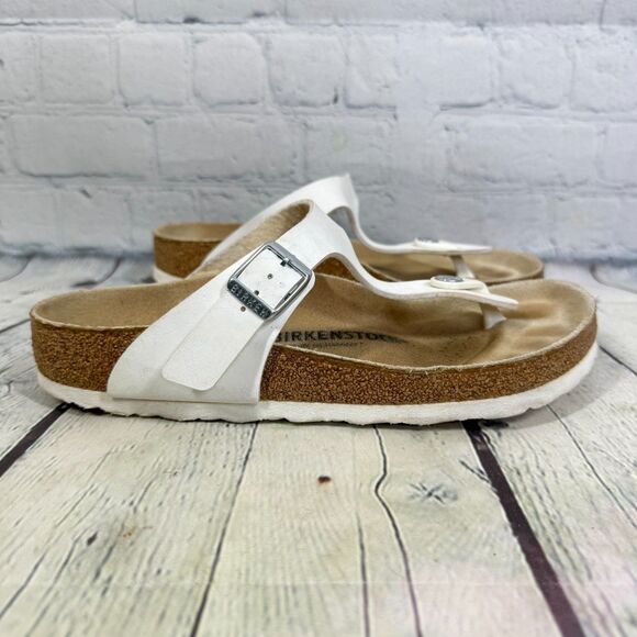 Birkenstock Sandals Women Size 7.5-8 US 38 EU Gizeh Birko Flor T Strap Slide - Picture 7 of 12